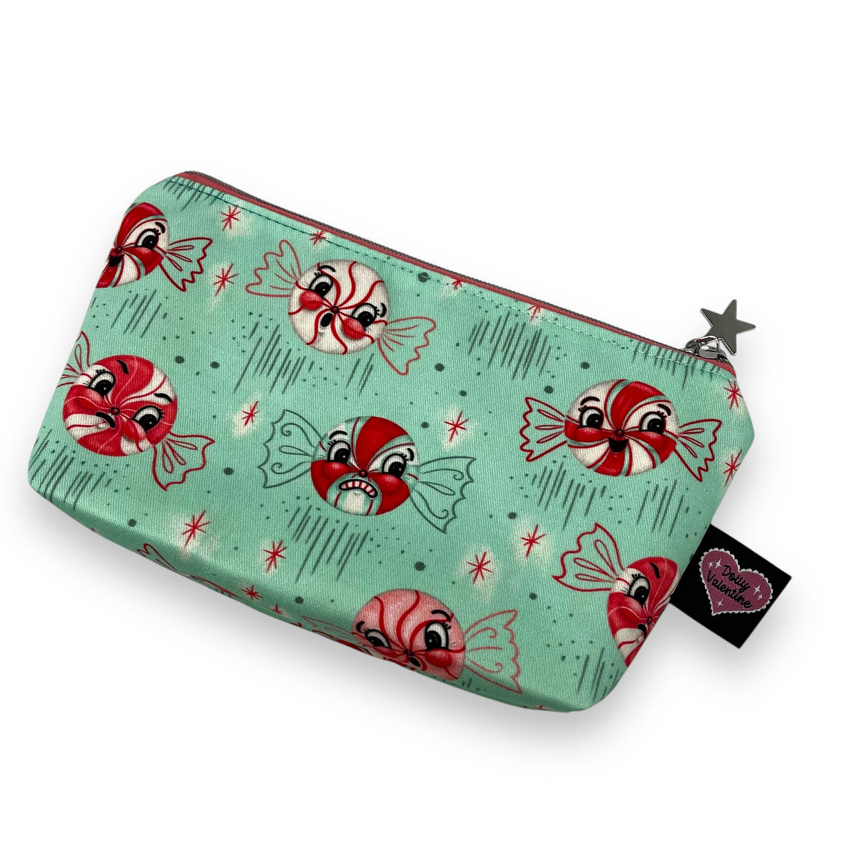 Johanna Parker Merry Mints Cosmetic Bag | Handmade Retro Christmas