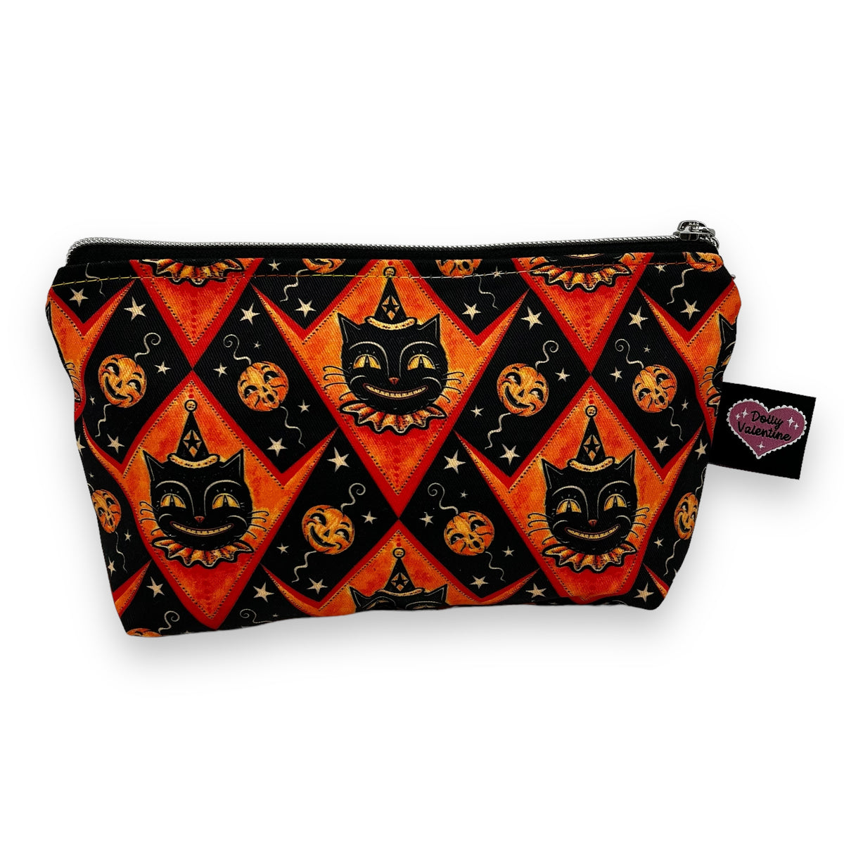 Grinning Cats and Jacks Cosmetic Bag / Johanna Parker