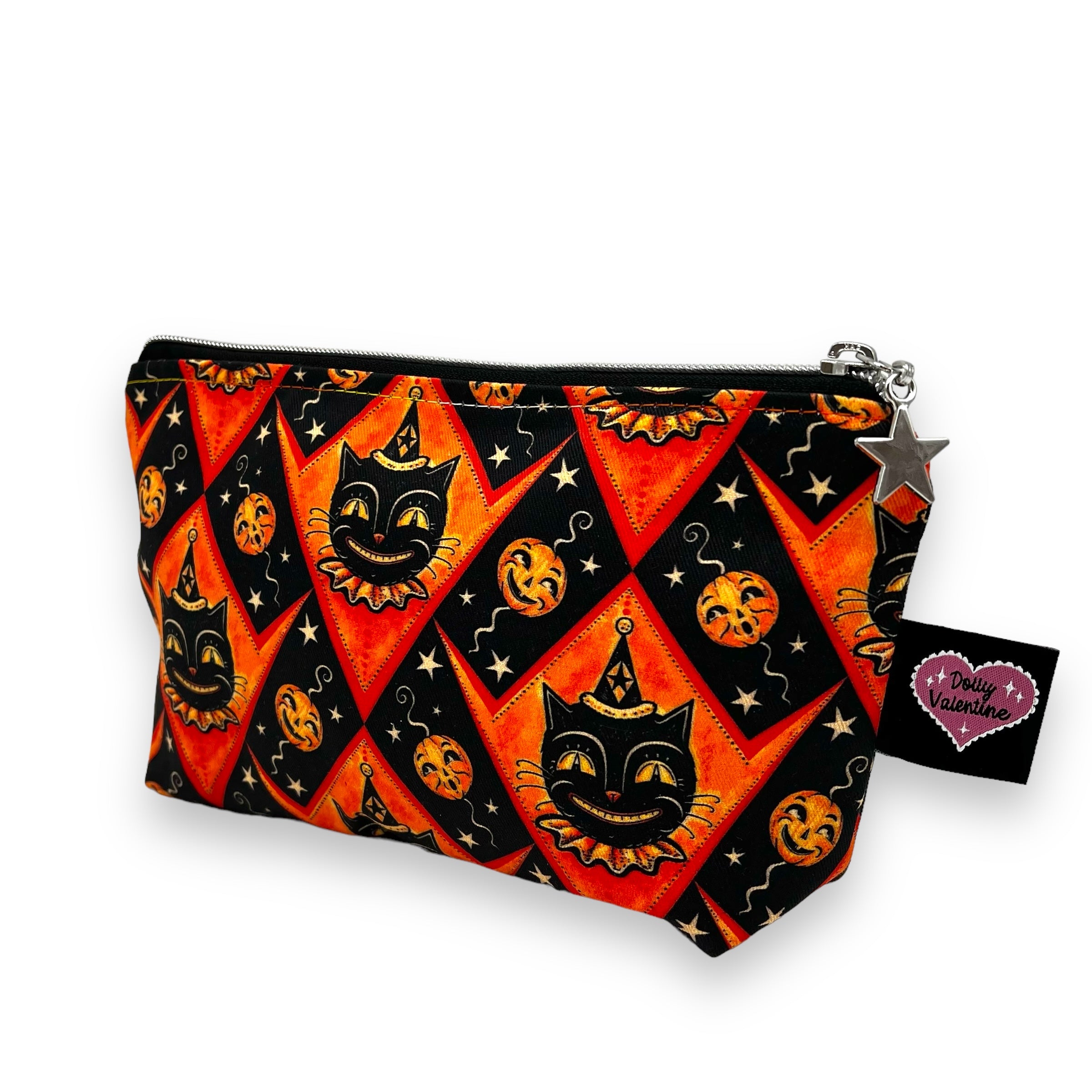 Grinning Cats and Jacks Cosmetic Bag / Johanna Parker