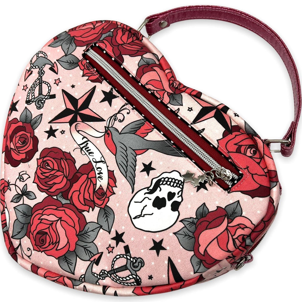 Vegan Heart Shaped Backpack in Cherry Red
